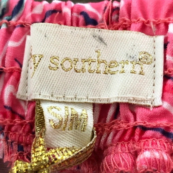 NWT Simply Southern S/M Pink Shell Print Pull On Shorts Tassels Beachy New Star - Picture 5 of 7